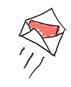 Mail envelope flying