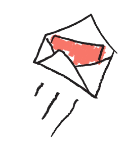 Mail envelope flying